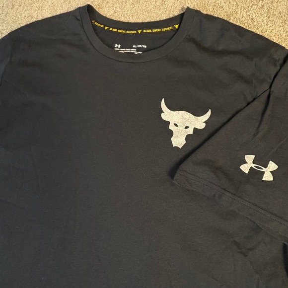 Under Armour The Rock XL T-Shirt Same Game Different Levels Black Dwayne Johnson - Picture 1 of 9